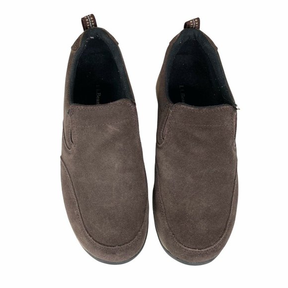 LL Bean womens comfort moccasin brown suede sz 7.5 wide - Picture 2 of 6